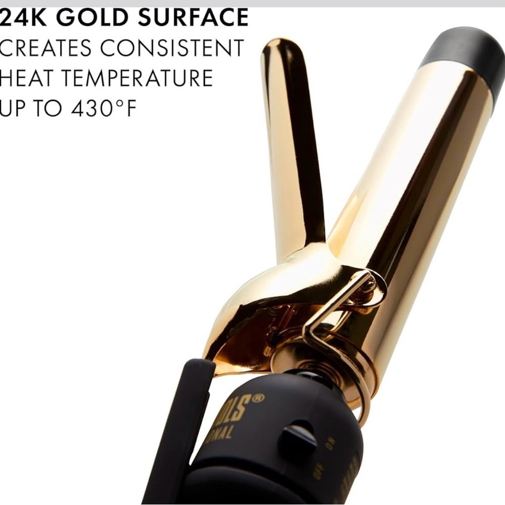 HOT TOOLS Pro Artist 24K Gold Curling Iron (1-1/4 in) EUC - Picture 3 of 5